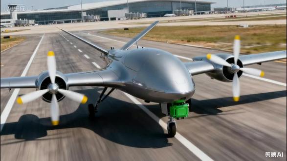 #上热门 国产彩虹YH1000S无人机首飞:长航时、大载重,可用于物流与应急救援。