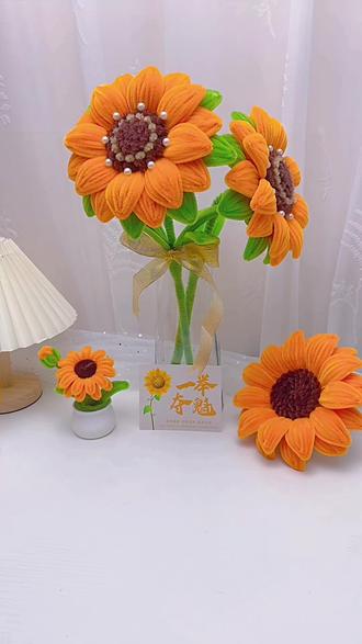 新版大号向日葵教程来咯!!!#向日葵手工成品 #扭扭棒向日葵花束 #扭扭棒向日葵 #手工向日葵礼物