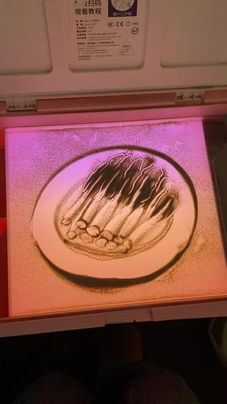 大家除夕夜快乐哟 #沙画 #儿童沙画 #年夜饭 #炒青菜 #沙画教学