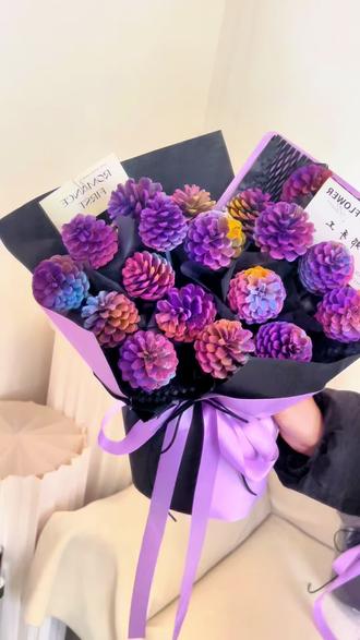 松果花束包装教程#创意手工#手工diy