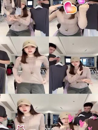 #女装长袖T恤#修身显瘦 #穿出自己的风格 纸片人薄款面膜T修身显瘦时尚少女长袖恤小众百搭简约上衣打底衫