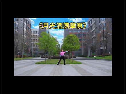 周周老师新编柔力球健身套路《月光洒满草原》