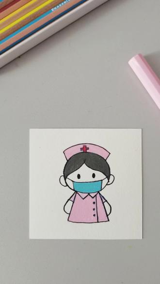 第88集|护士节,画个小天使~ #一起来画简笔画 #512国际护士节 #创作者中心 #创作灵感 #流量扶持