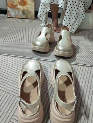 达芙妮包头凉鞋女款2025新款爆款夏季外穿百搭增高鞋厚底凉拖鞋女