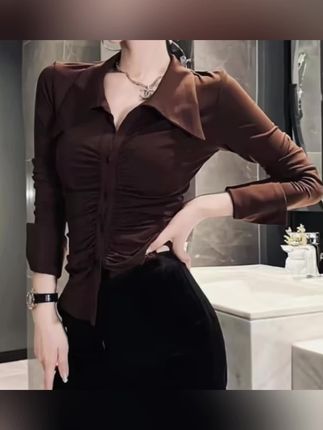 秋季女装新款设计感修身显瘦衬衫#气质范 #修身衬衫 #显瘦衬衫 #女神范 #好物推荐🔥