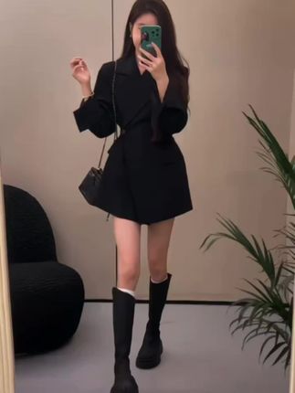 收腰显瘦高级感小西装外套气质2025春季新款修身西服