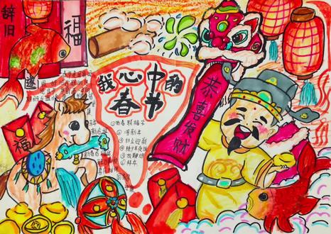 一纸年味,两本经典,不负年少好时光#手抄报作业