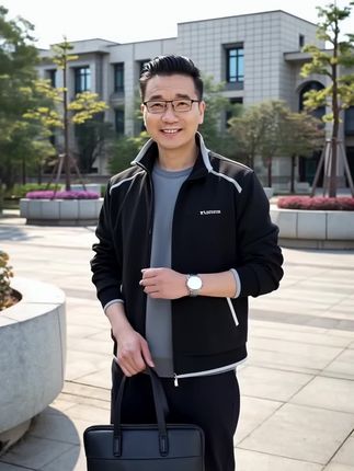 爸爸春秋款休闲运功两件套男士秋装长袖外套中老年人户外服#品质男装 #秋装新款