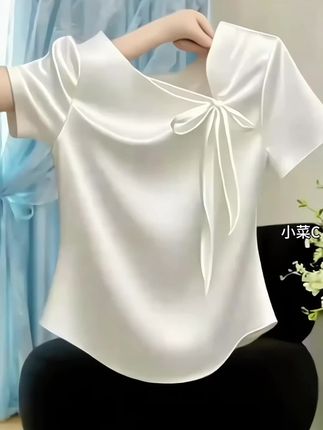 新款国风洋气减龄百搭时尚短袖上衣 #甜美的上穿搭 #暑假出游穿搭#夏日度假穿什么