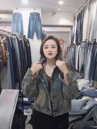 2025新款美式复古短款牛仔衣外套,宽松百搭休闲夹克上衣