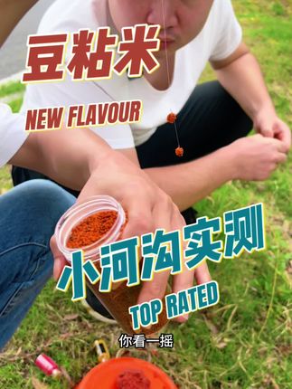 河沟偶遇钓友测试豆粘米#户外钓鱼 #鱼饵配方 #钓鱼技巧
