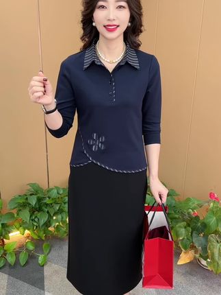 #谁穿谁好看 #面料柔软舒适 #女装 #显瘦穿搭 #时尚妈妈装 @DOU+小助手