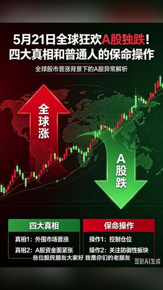 5月21日全球狂欢A股独跌!四大真相和普通人的保命操作#个人观点,仅供参考#股票 #财经 #投资理财有风险入市须谨慎 #投资风险提示 #全球股市动态