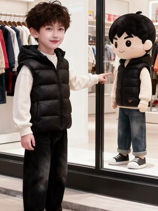 #马甲外套 #加厚保暖 #潮童穿搭 #男童穿搭 #轻松摆脱路人感的韩系穿搭