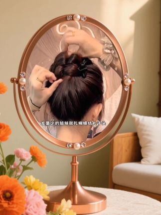 #盘发教程#发饰头饰 #手残党也能学会的发型 #洋气减龄 #简单好看发型