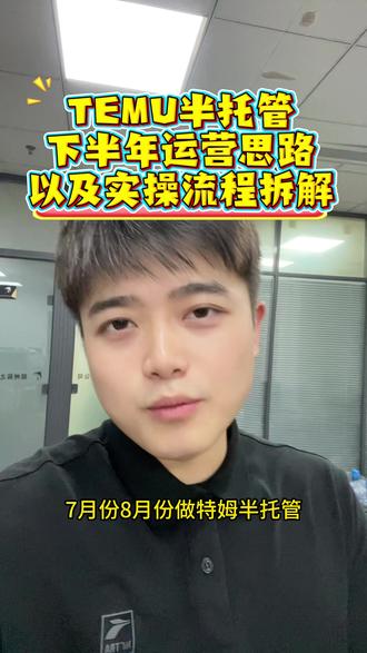 Temu下半年整体的运营思路 #temu #temu半托管 #跨境运营