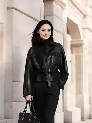 #秋冬都市硬核穿搭#秋季日常穿搭思路分享#高级感穿搭 #秋冬穿搭大揭秘#皮衣#外套