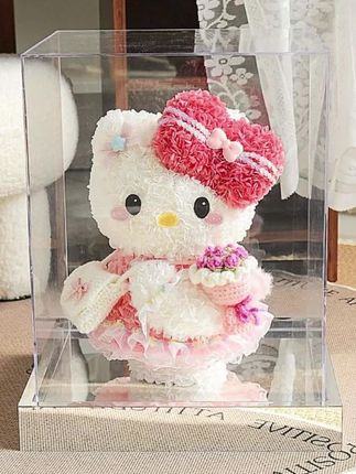 hellokitty永生花凯蒂猫KT玩偶真花束礼盒七夕送老婆女友生日礼物#礼物推荐 #种草 #好物推荐🔥 #礼物 #情人节