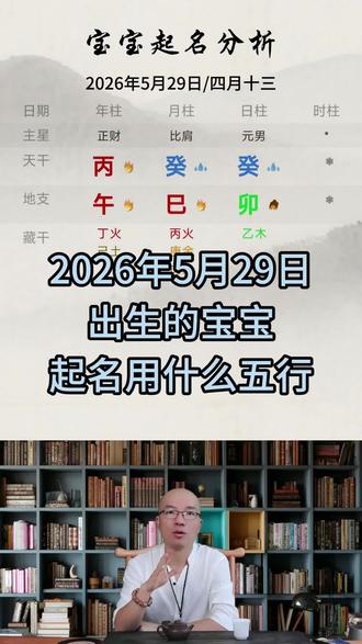 2026年5月29日出生的宝宝如何取名#宝宝起名 #起名取名 #手工起名 #姓名学