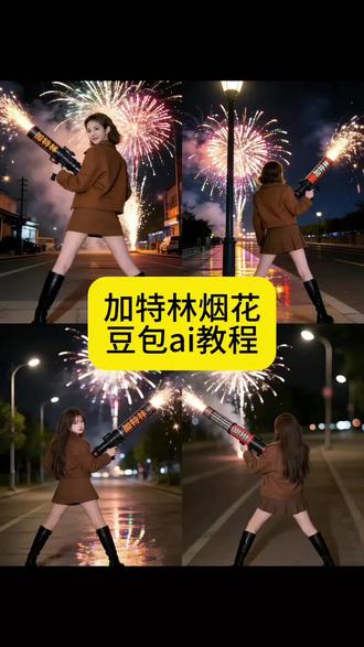 宝子们都找的加特林烟花豆包ai指令教程来了#加特林烟花 #豆包ai #豆包P图已经nextlevel了