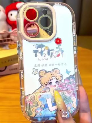 发财花美少女支架适用苹果16支架手机壳iPhone15华为vivo小米oppo#也太可爱了吧 #少女必备好物 #颜值高