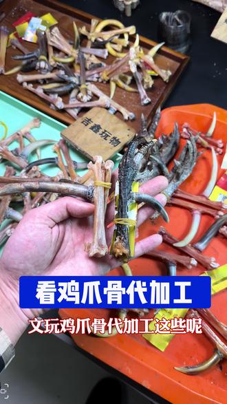 老公鸡爪可以找我做手把件#文玩鸡爪 #鸡爪骨把件 #鸡蹬子 #鸡蹬子文玩如何处理