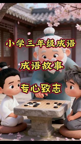 第76集小学三年级所学成语《专心致志》教孩子学会集中注意力#儿童成语 #小学成语 #语文启蒙 #亲子教育