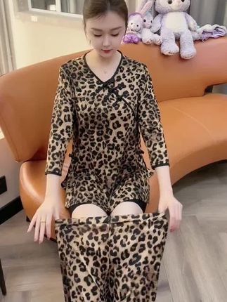 #面料柔软亲肤 #宅家睡衣秀 #家居服套装 #减龄显瘦穿搭 #睡衣控