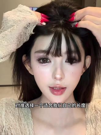 真的好自然!平时想尝试齐刘海但又不舍得剪 就可以买个这种头顶假发片尝试一下#假发 #增加发量 #我可真会买 #拯救发际线