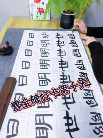 曹全碑打卡第十天,加油加油,奥利给✊#书法每日一练习 #坚持就是胜利