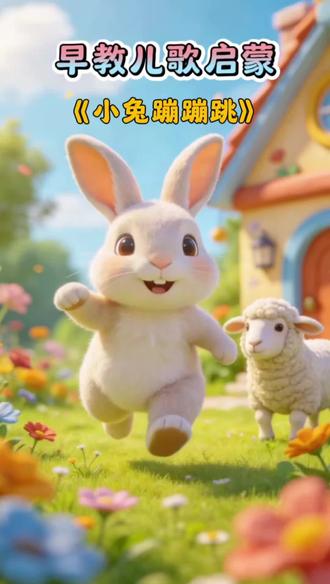 早教儿歌推荐《小兔蹦蹦跳》 小兔简单又欢快的节奏感,让宝宝重复听几遍就能朗朗上口#早教启蒙儿歌推荐 #早教动画 #亲子早教 #儿歌 #宝宝早教知识 小兔小兔蹦蹦跳,小羊小羊咩咩叫,小狗小狗汪汪汪,公鸡公鸡喔喔叫,青蛙青蛙呱呱呱,小熊小熊走来了