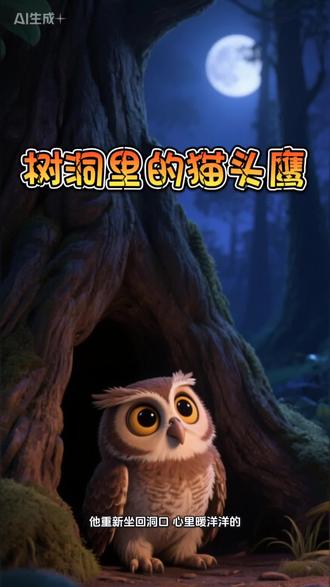 《树洞里的猫头鹰》#儿童睡前故事 ##童年动画