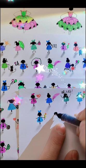 #简笔画的日常 #立体小人#每天晚上
八点不见不散