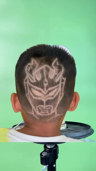 赛罗奥特曼 雕刻比例详细步骤#儿童发型雕刻 #赛罗奥特曼 #奥特曼雕刻发型 #发型师 #可爱到爆炸💥