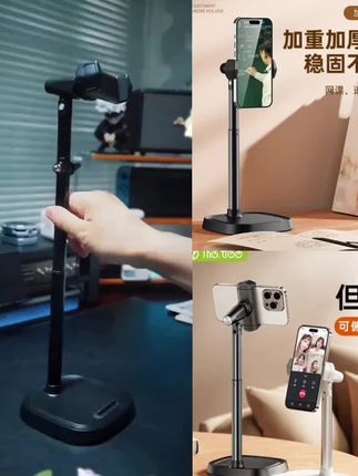 手机支架桌面直播架俯拍自拍专用拍摄家用网课铝合金伸缩#爆款热卖中 #厂家直发