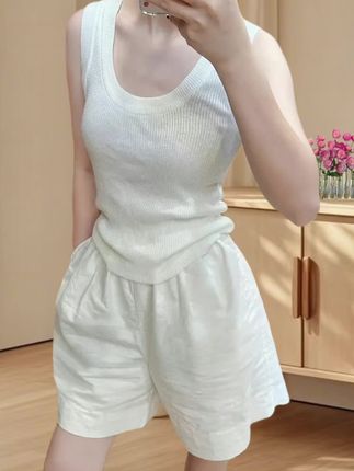 夏季薄款宽松棉麻短裤来啦!#梨形身材穿搭#显高显瘦显腿长 #夏季穿搭#百搭裤子 #小个子显高显瘦穿搭