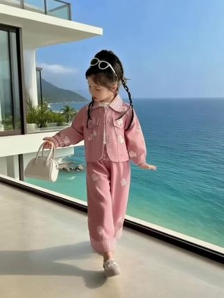 女童休闲套装2025新款儿童春秋装韩版潮款女宝秋季洋气工装两件套#女童穿搭 #好物推荐🔥 #新品上新