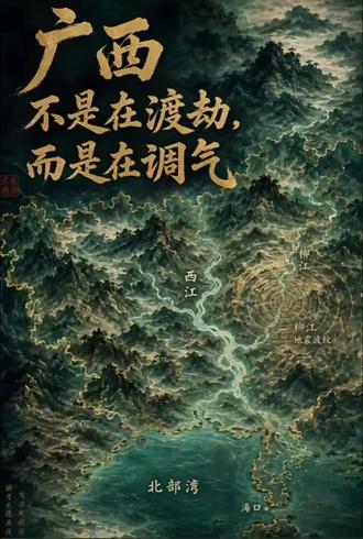 广西并非渡劫,实则地龙调气。
南龙脉已苏醒,平陆运河通海引势。
刘伯温曾言:八桂藏真龙,头枕大明山,龙腰在柳州。
龙脉微动,异象频发,时至百年,真龙现世。