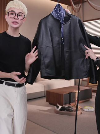 #QIAOLA/乔拉【女绅主义】秋季PU皮简约时尚设计感百搭外套预售#上热搜#乔拉周年庆#乔拉粉丝见面会 #谁的衣柜没件针织衫@QIAOLA乔拉(20-21日6周年庆)