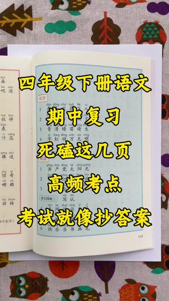 四下语文期中复习必背高频考点汇总🔥#四年级下册语文#期中复习#必考考点#知识点总结#学霸秘籍