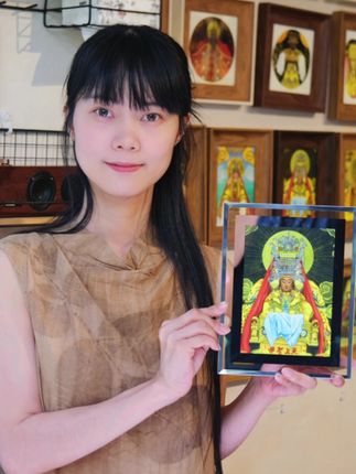 七寸水晶玻璃相框款来噢,超详细的成品展示,你喜欢吗? #非遗文化 #闽南文化 #妈祖 #玄天上帝 #林燕丽