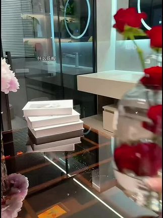 网红简约高级感喜悦玻璃花瓶插花水养客厅马醉木雪柳水培花器代发#花瓶#玻璃花瓶#网红花瓶#简约花瓶#花瓶摆件