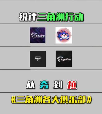 锐评三角洲各大俱乐部,从夯到拉五个级别!#三角洲行动战队 #三角洲行动
