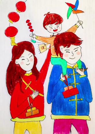 大年初二,回娘家🏠#手绘 #画画 #简笔画 #过年