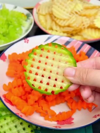 狼牙土豆刀波纹刀波浪刀切薯格神器切波浪薯条厨房多功能切花刀#分享生活小技巧 #在家做美食