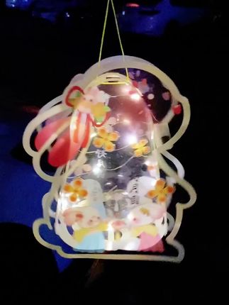 中秋节灯笼手提发光古风宫灯2025新款玉兔子花灯儿童手工diy材料#中秋节灯笼