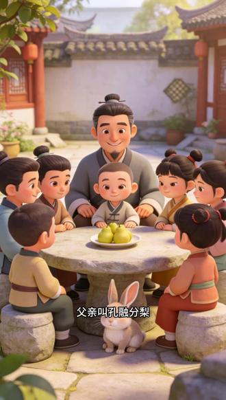 第七篇:孔融让梨
出处:出自《世说新语・言语》。
含义:讲述了孔融小时候把大的梨让给哥哥吃的故事,教育人们凡事应该懂得遵守公序良俗,要学会谦让。#亲子教育 #儿童教育 #成语故事#绘本故事 #小故事大道理