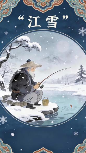 【第21集】江雪。#学古诗 #唐诗三百首 #唐诗宋词 #江雪 @DOU+小助手 @DOU+上热门