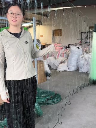 #渔网#绳包坠三层绿丝沉网