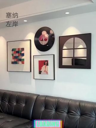 镜子装饰画客厅沙发墙背景挂画法式复古画3d立体墙壁画组合画 #装饰画 #客厅挂画 #客厅装饰 #装修 #家居装饰